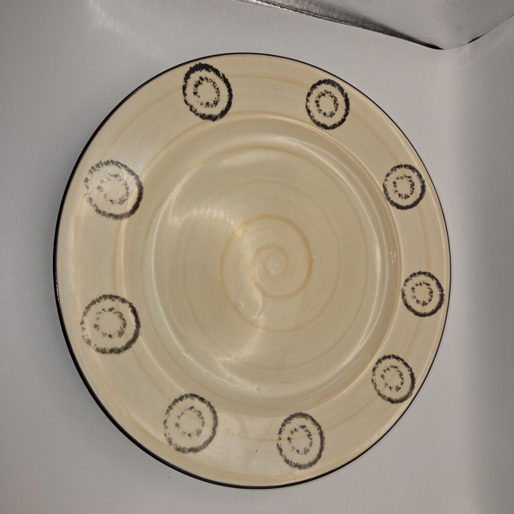 Montgomery Ward Taos Circles Cream Swirl Dinner Plate (Discontinued)